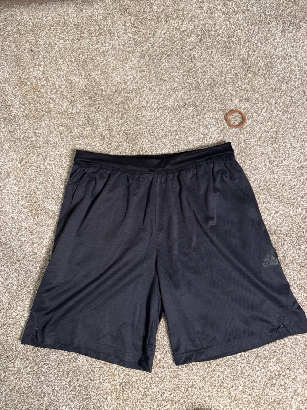 adidas Men's Black Athletic Mesh Shorts